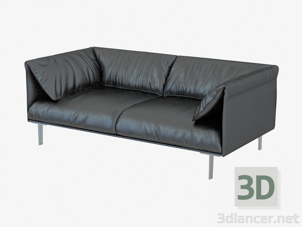 3D Modell Ledersofa Doppel - Vorschau