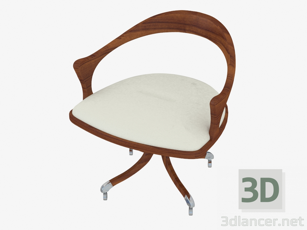 3d model Office chair with leather upholstery (art. JSH 2204) - preview