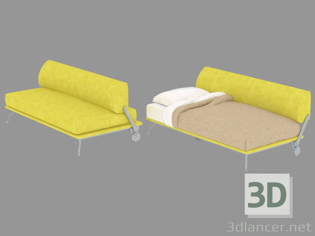 3d model Sofa-transformer with removable upholstery Single - preview