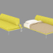 3D Modell Sofa-Transformator mit abnehmbarer Polsterung Single - Vorschau