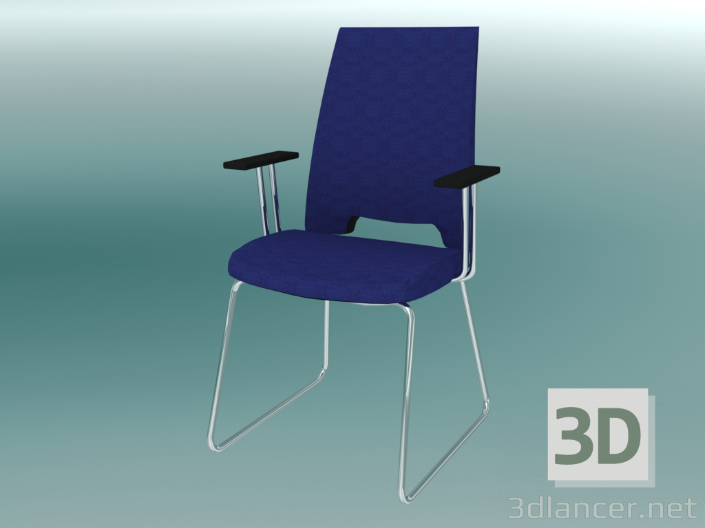 3d model Silla de oficina con reposabrazos (21V PP) - vista previa