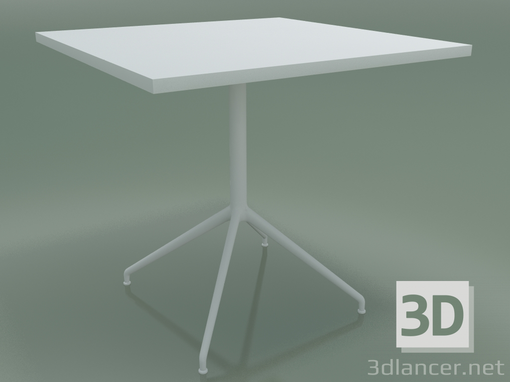 3d model Mesa cuadrada 5708, 5725 (H 74 - 79x79 cm, desplegada, blanca, V12) - vista previa