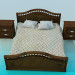 3d model Bed and bedside tables complete - preview