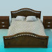 3d model Bed and bedside tables complete - preview