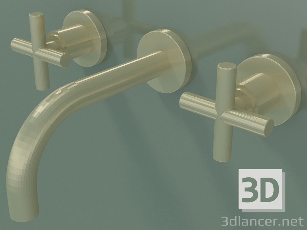 3d model Mezclador de lavabo de pared sin vaciador (36707892-280010) - vista previa