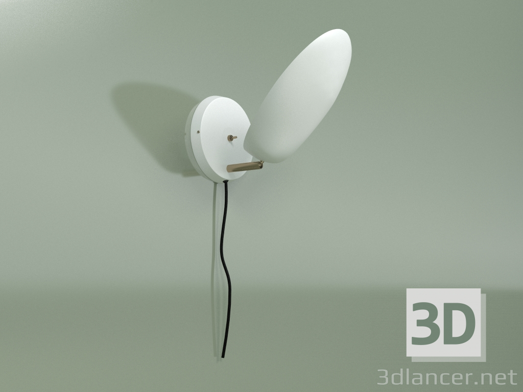 3d model Aplique Cobra (blanco) - vista previa