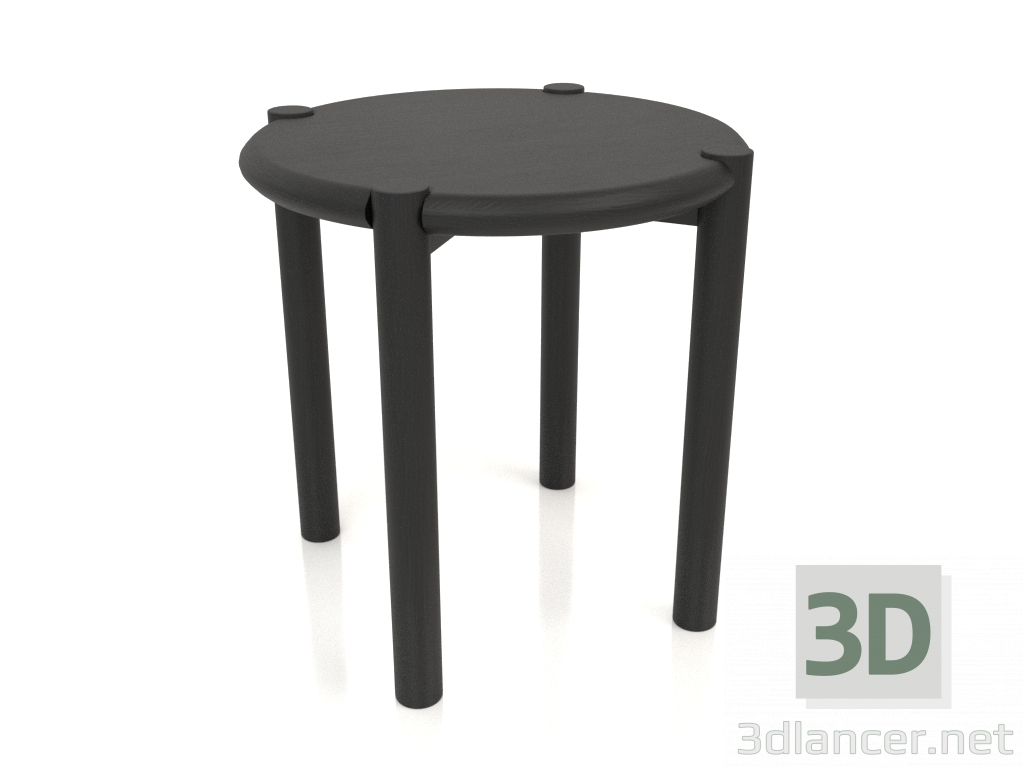 3D Modell Hocker (abgerundetes Ende) (D=420x433, Holz schwarz) - Vorschau