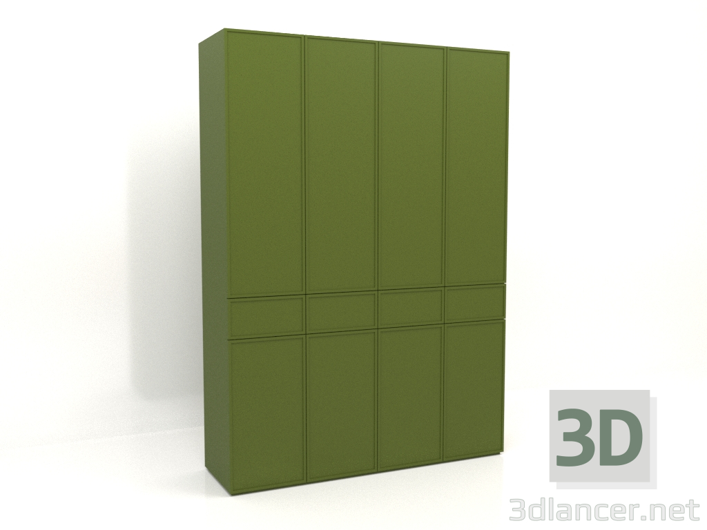 3d модель Шкаф MW 03 paint (2000х580х2800, green) – превью