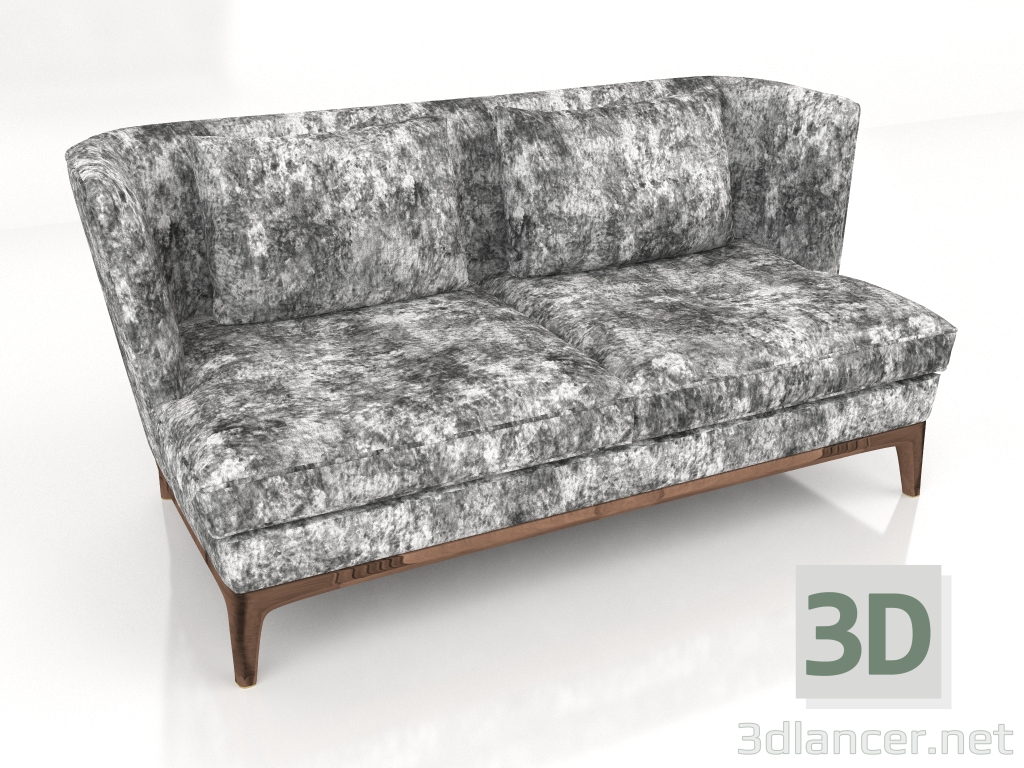 modello 3D Divano con schienale alto Caracalla 185x96x88 - anteprima