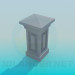 3d model Low square column - preview