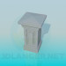 3d model Low square column - preview