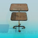 3d model Two-tier table on wheels - preview