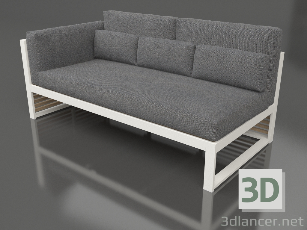 3D Modell Modulsofa, Abschnitt 1 links, hohe Rückenlehne (Achatgrau) - Vorschau