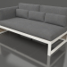 3D Modell Modulsofa, Abschnitt 1 links, hohe Rückenlehne (Achatgrau) - Vorschau