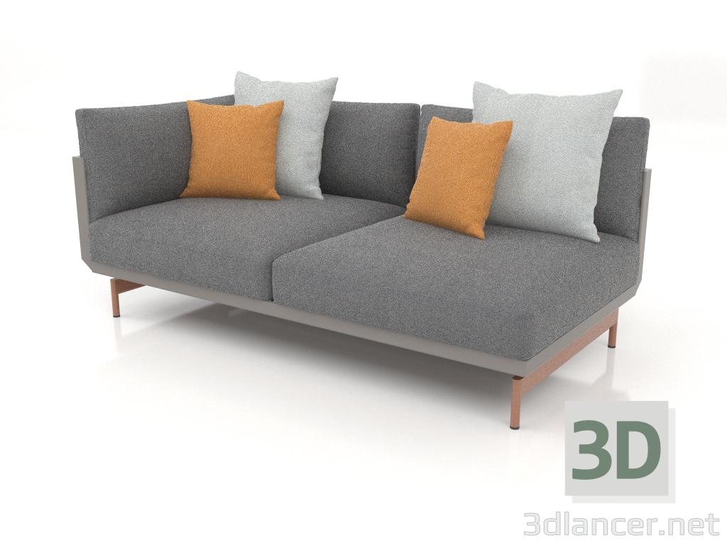 3d model Módulo sofá sección 1 izquierda (Gris cuarzo) - vista previa