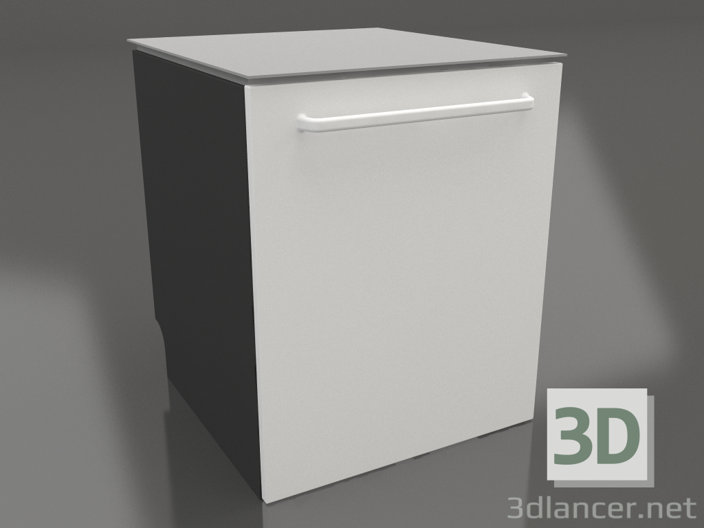 3d model Wardrobe 60 cm (white) - preview