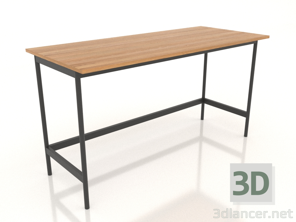 3D Modell Schreibtisch 1400x600 mm (Eiche natur) - Vorschau