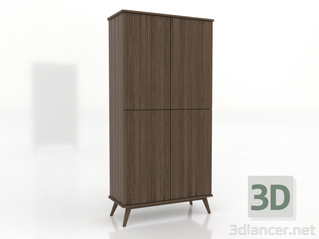 3d model Cabinet 5 1000x450x2000 mm (lightened ash walnut) - preview 3d model Cabinet 5 1000x450x2000 mm (lightened ash walnut) - preview