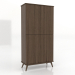 3d model Cabinet 5 1000x450x2000 mm (lightened ash walnut) - preview