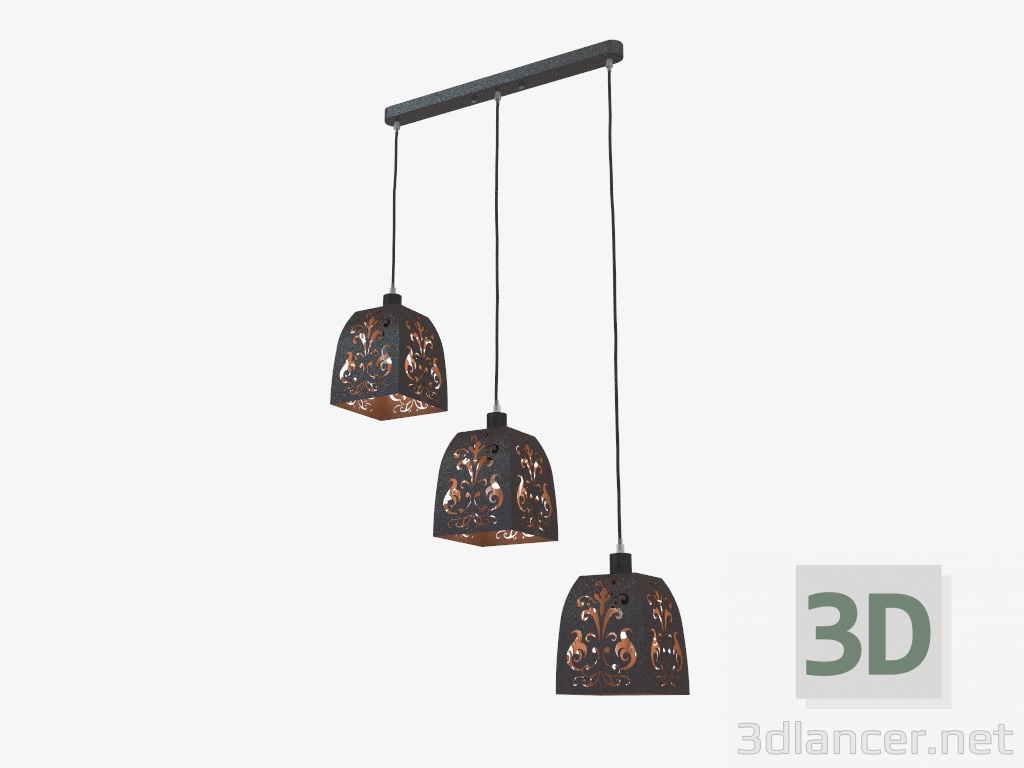 3d model Lámpara de suspensión FERRO (ARM610-03-R) - vista previa