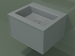 Lavabo avec tiroir (06UC32401, gris argenté C35, L 60, P 50, H 36 cm)