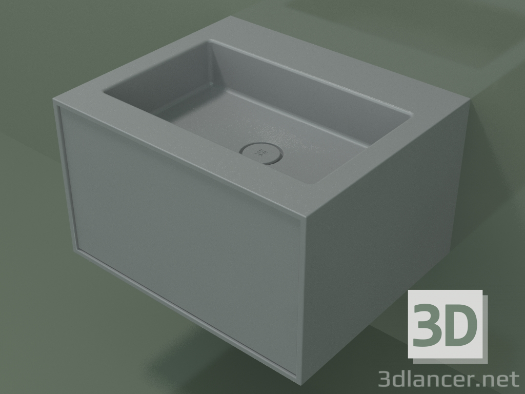 3D modeli Çekmeceli lavabo (06UC32401, Gümüş Gri C35, L 60, P 50, H 36 cm) - önizleme