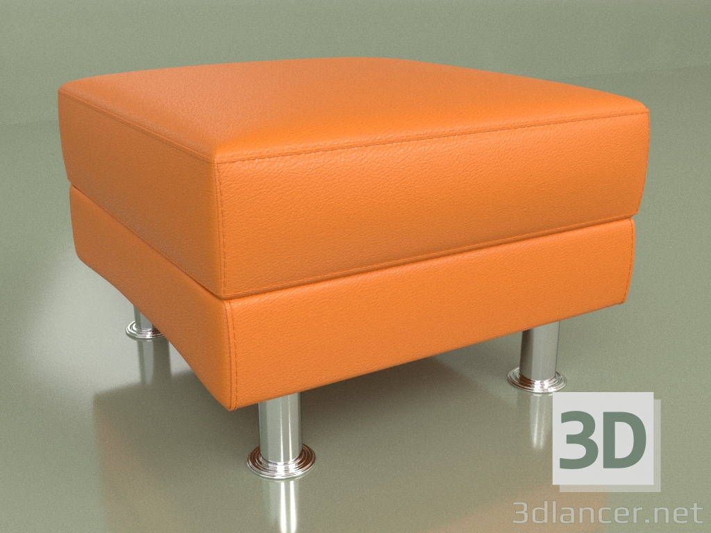 Modelo 3d Ottoman Evolution (couro laranja) - preview