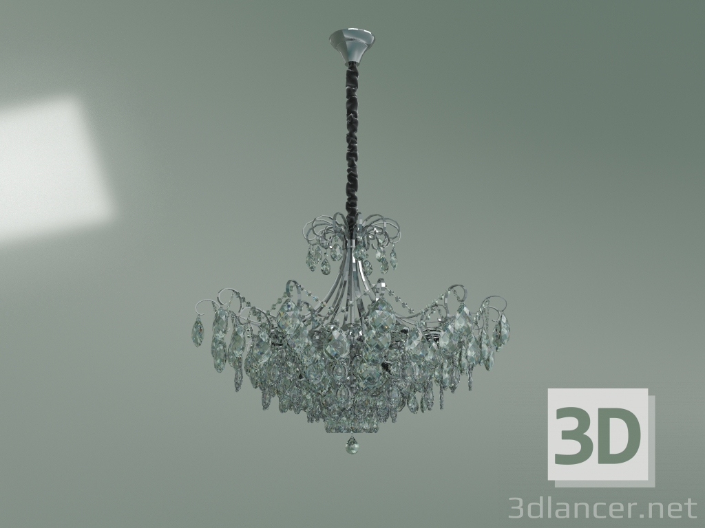 Modelo 3d Candelabro suspenso 10080-12 (Strotskis de cristal cromado) - preview