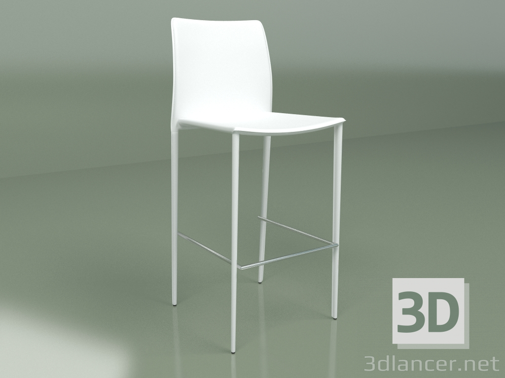 3d model Silla semi-bar Grand White - vista previa