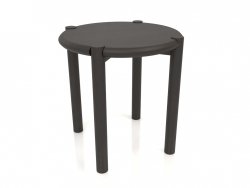 Tabouret (extrémité arrondie) (D=420x433, bois brun foncé)