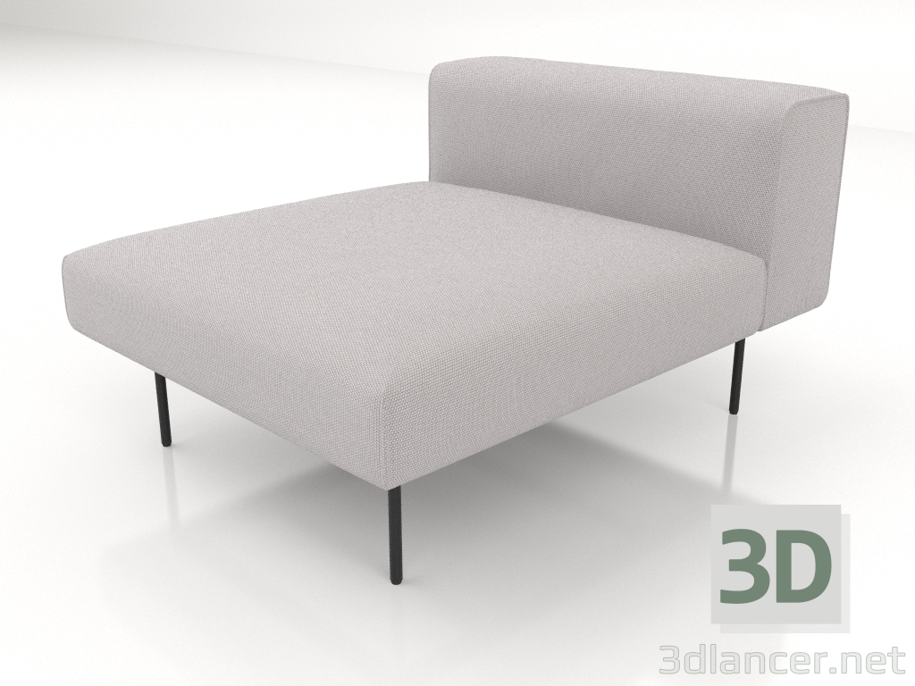 3D modeli Kanepe modülü 1 kişilik - önizleme