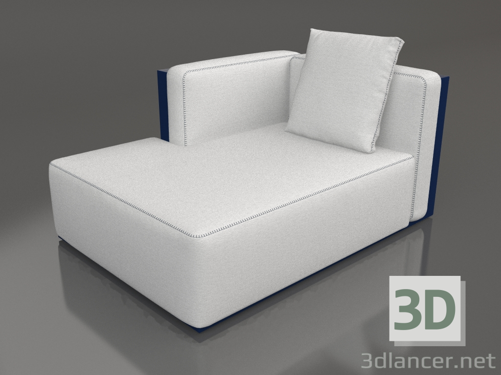 3d model Módulo sofá sección 2 izquierda (Azul noche) - vista previa