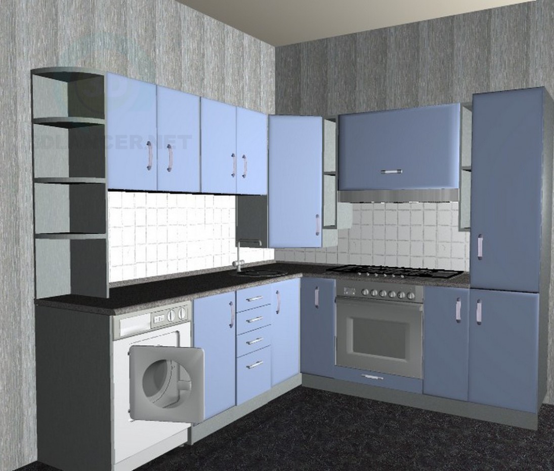 Modelo 3d Cozinha de canto - preview