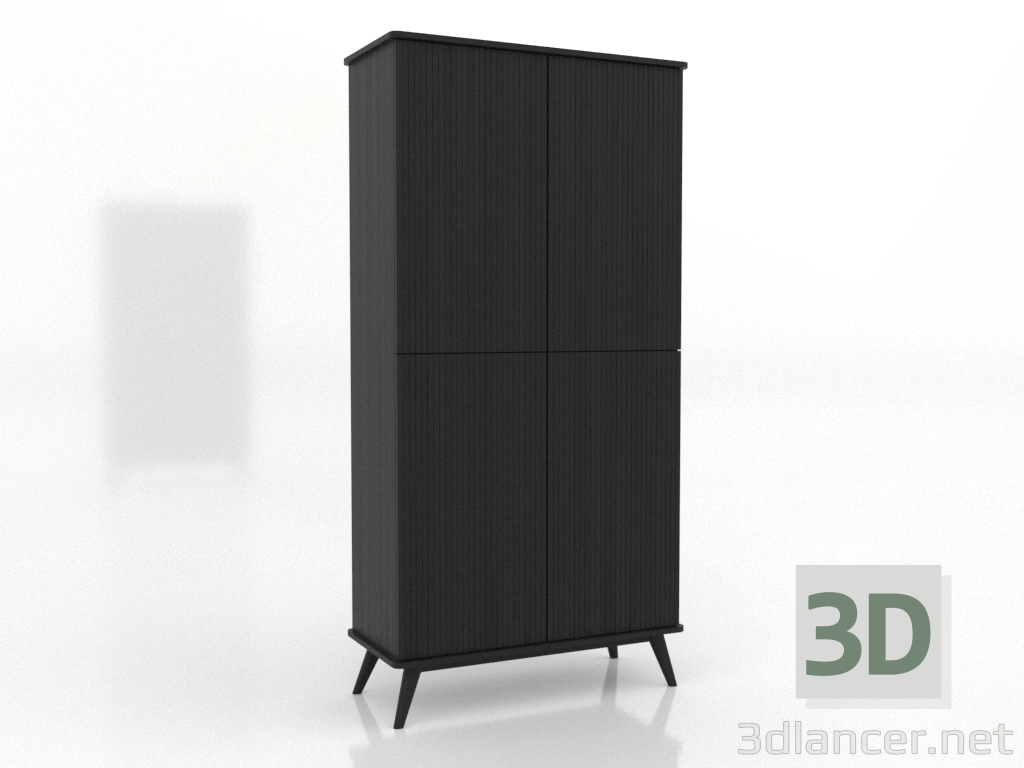 3D modeli Dolap 5 1000x450x2000 mm (siyah RAL 9005) - önizleme 3D modeli Dolap 5 1000x450x2000 mm (siyah RAL 9005) - önizleme