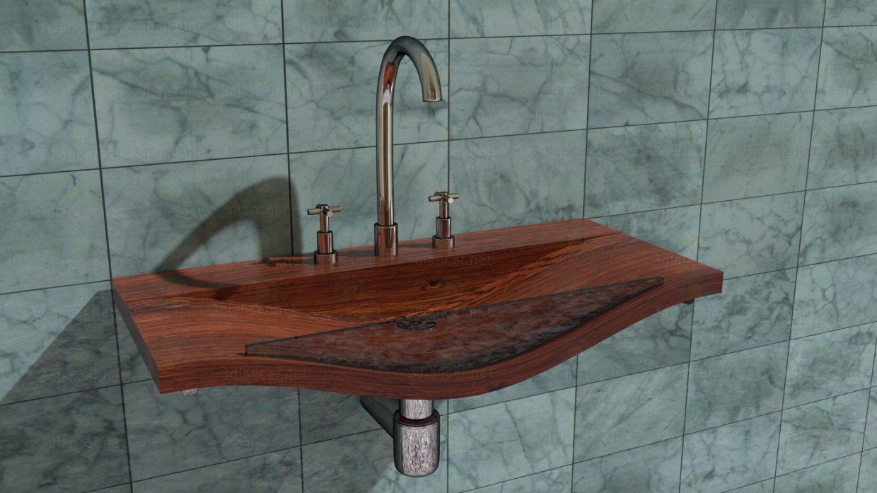 3d model Lavabo "ONDA" - vista previa