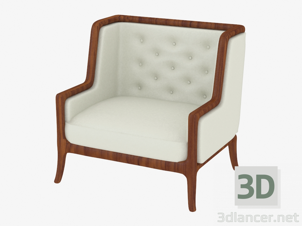 Modelo 3d poltrona de couro (Art. JSL 3711a) - preview