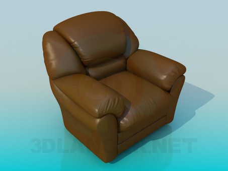 3d model Silla de cuero - vista previa