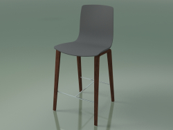 Silla de bar 3993 (4 patas de madera, polipropileno, nogal)