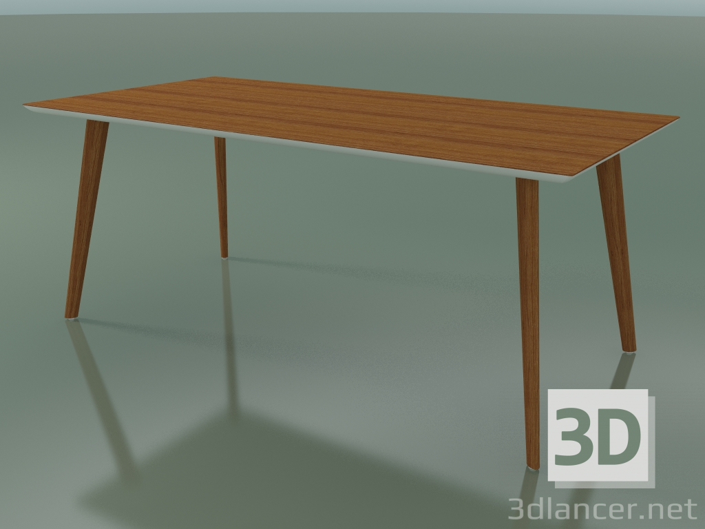 3d model Mesa rectangular 3505 (H 74 - 180x90 cm, M02, efecto teca, opción 2) - vista previa