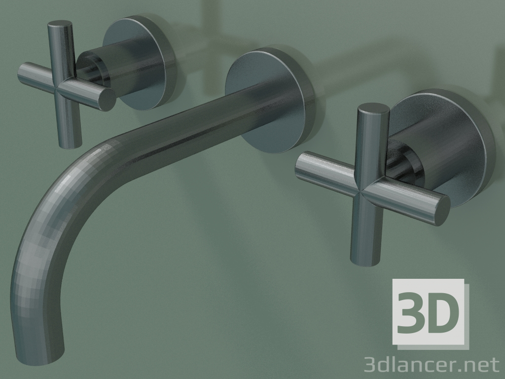 Modelo 3d Misturador para lavatório de parede sem conjunto de resíduos (36 707 892-990010) - preview