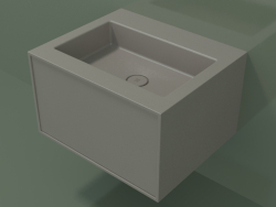 Lavabo con cassetto (06UC32401, Clay C37, L 60, P 50, H 36 cm)