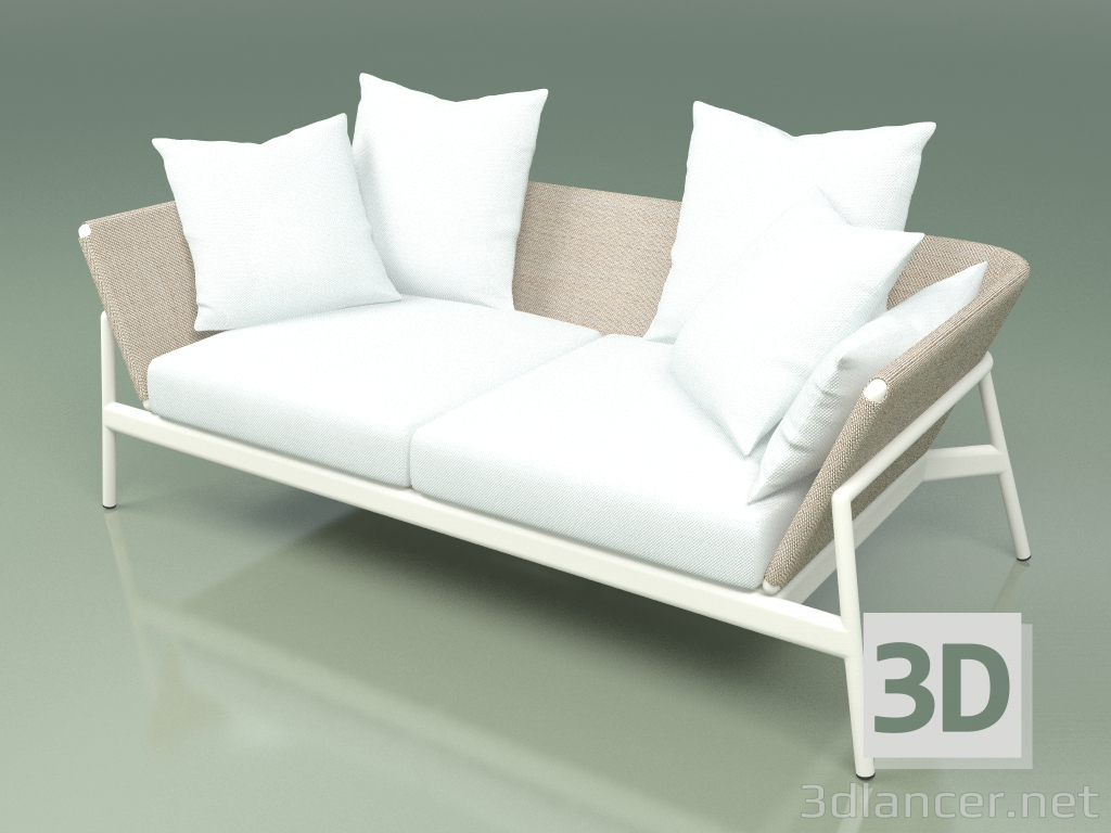 3D Modell Sofa 002 (Metallmilch, Batyline Sand) - Vorschau