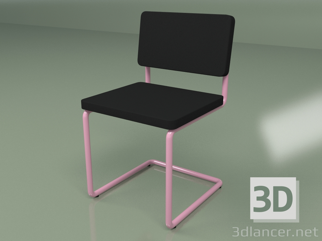 modèle 3D Chaise de travail (rose) - preview