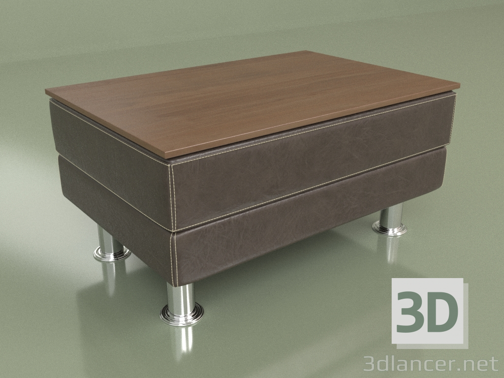 3d model Mesa de centro Evolution (cuero marrón) - vista previa