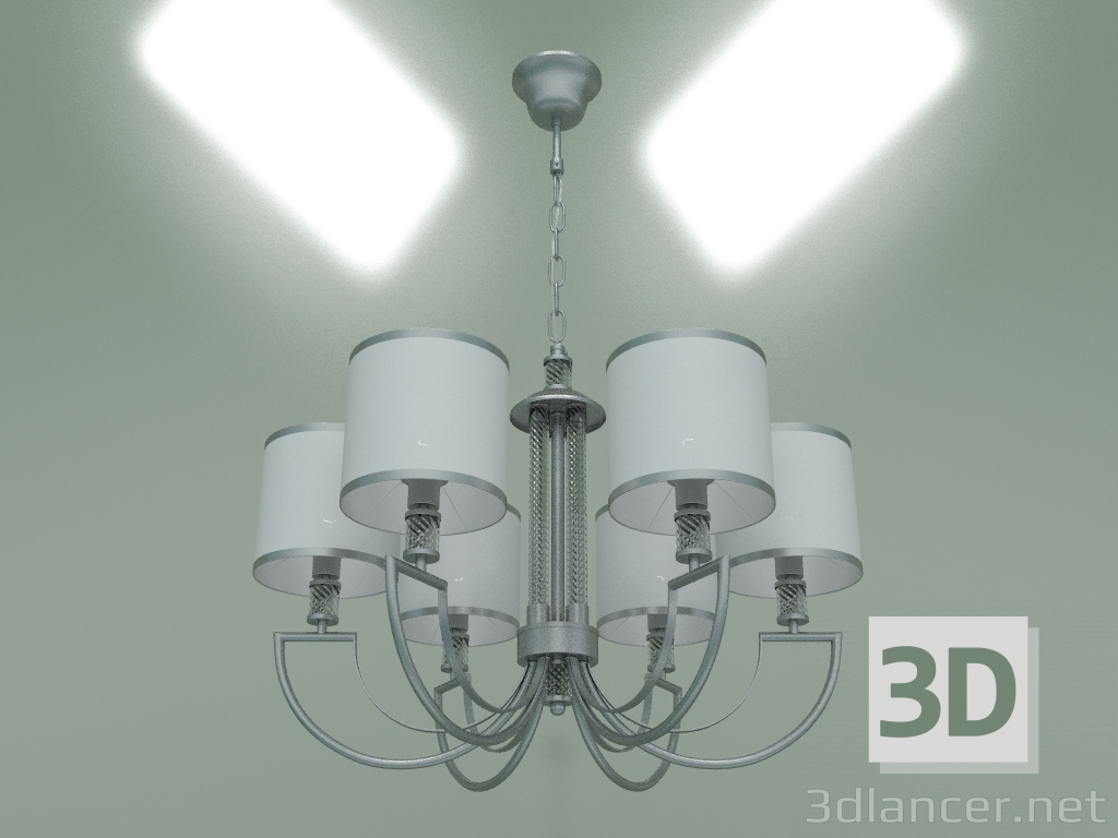 modèle 3D Lustre suspendu Licata 60099-6 (argent) - preview