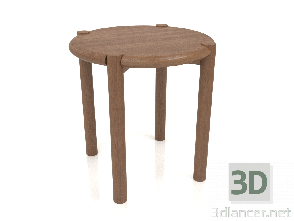 3d model Taburete (extremo redondeado) (D=420x433, madera marrón claro) - vista previa