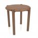 modèle 3D Tabouret (extrémité arrondie) (D=420x433, bois brun clair) - preview