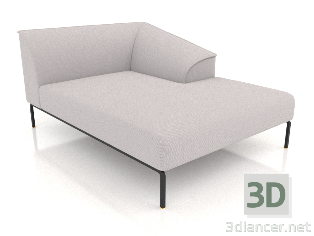 3D modeli Şezlong 160 sağ - önizleme