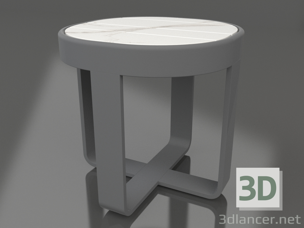 3d модель Кофейный столик круглый Ø42 (DEKTON Aura, Anthracite) – превью