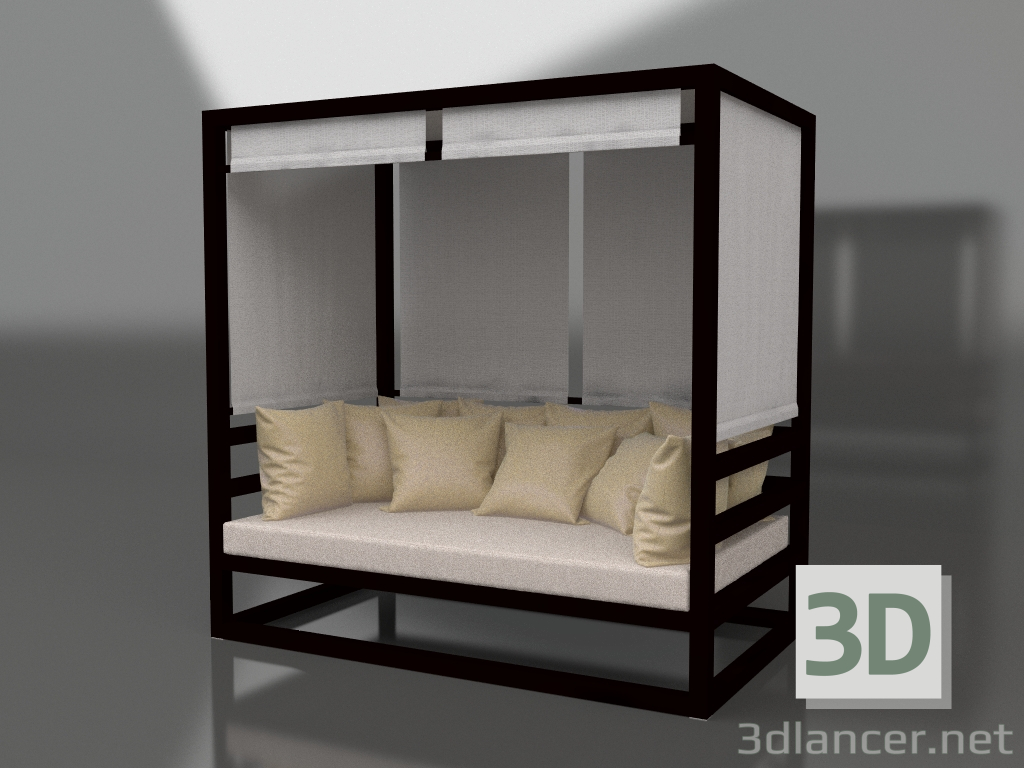 3d model Sofá (negro) - vista previa